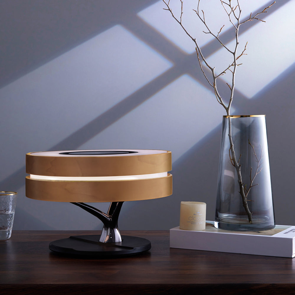 Lampe de Bureau Multifonctionnelle - Éclairage, Musique et Charge Sans Fil