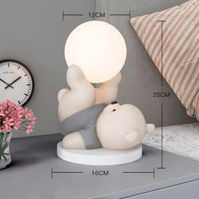 Lampe Ourson en Forme de Lune - Veilleuse Apaisante et Décorative