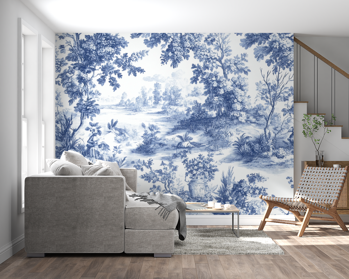 Papier Peint Arbre Bleu