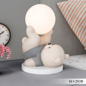 Lampe Ourson en Forme de Lune - Veilleuse Apaisante et Décorative