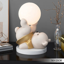 Lampe Ourson en Forme de Lune - Veilleuse Apaisante et Décorative