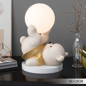 Lampe Ourson en Forme de Lune - Veilleuse Apaisante et Décorative
