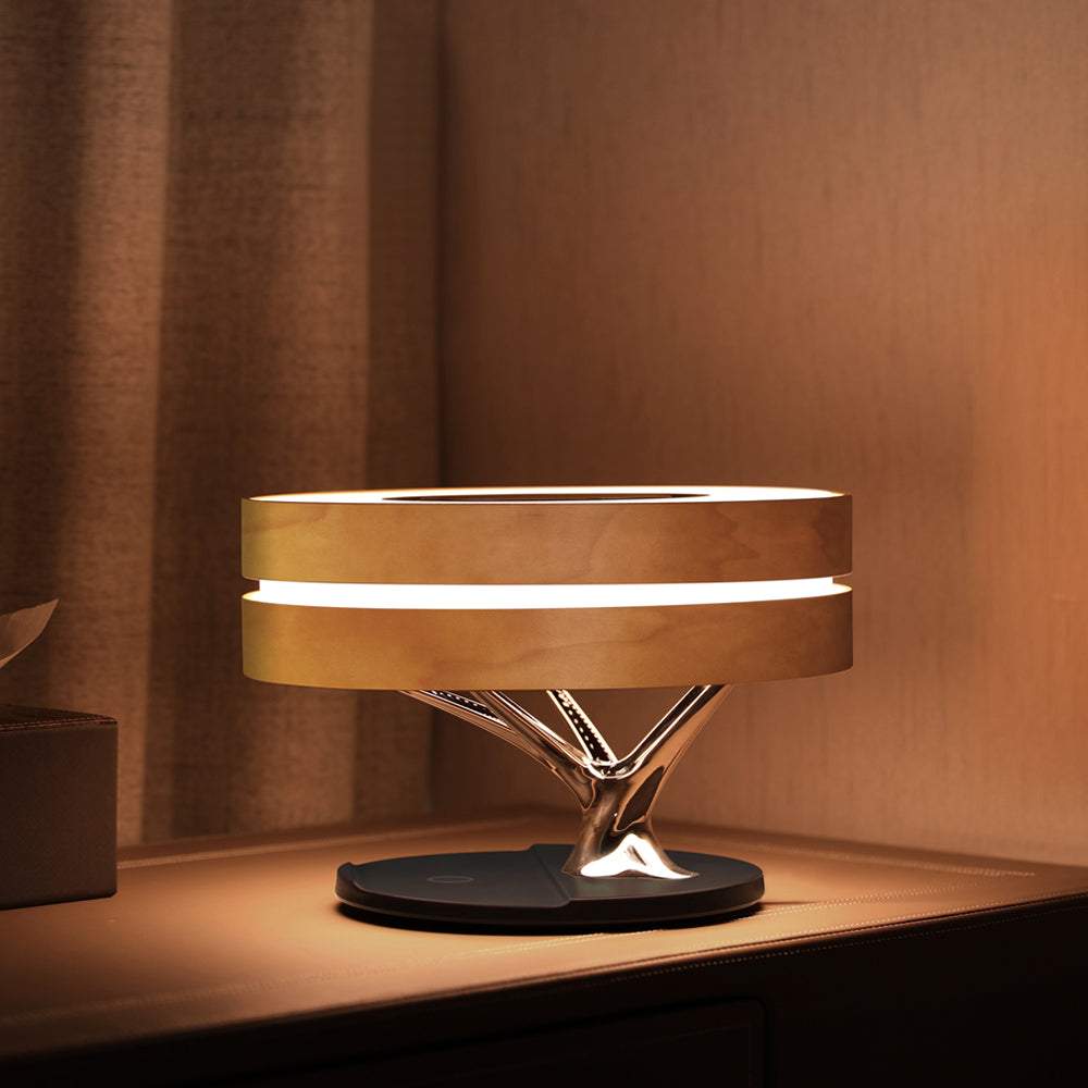 Lampe de Bureau Multifonctionnelle - Éclairage, Musique et Charge Sans Fil