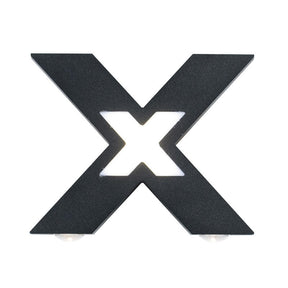 Applique Murale LED en Forme de X - Éclairage Extérieur Résistant aux Intempéries