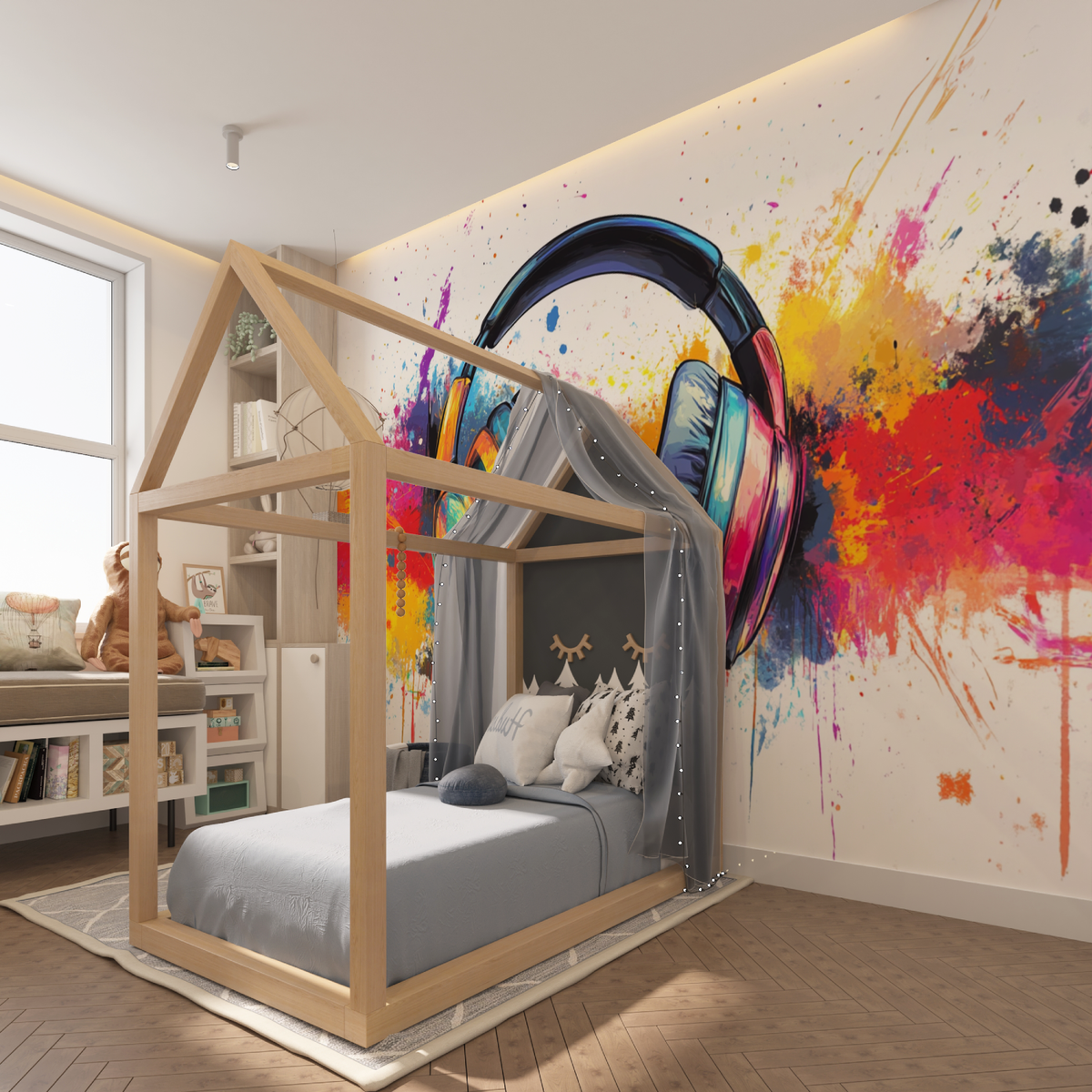 Papier Peint Casque Art Graffiti