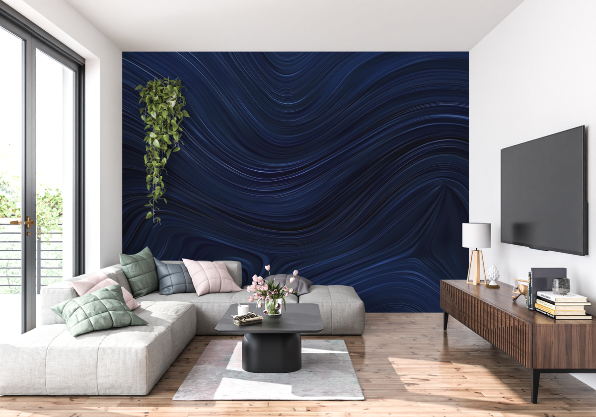 Papier Peint Intissé Bleu Nuit