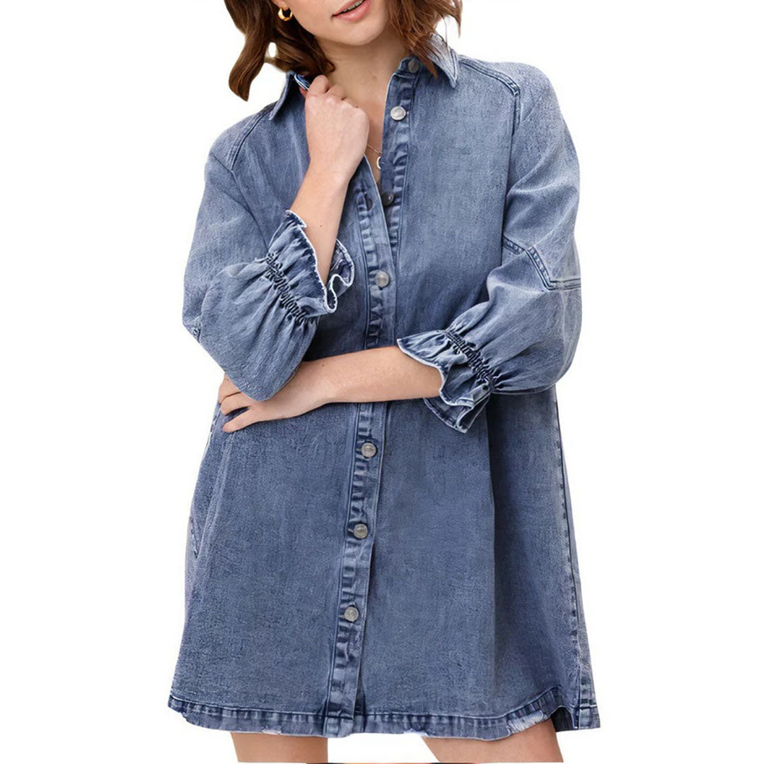 Robe Mini en Jean pour Femme - Style Décontracté et Confort Optimal