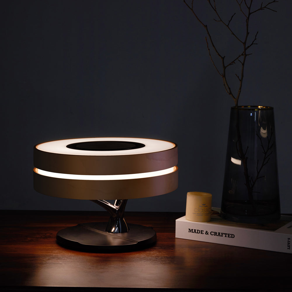 Lampe de Bureau Multifonctionnelle - Éclairage, Musique et Charge Sans Fil