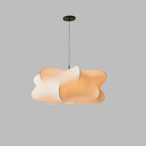 Lampe à Pendentif Japonaise - Design Wabi Sabi en Soie Élégante