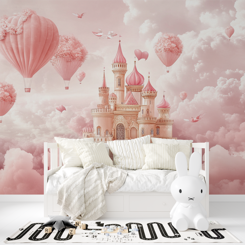 Princess Hot Air Balloons Castle Wallpaper