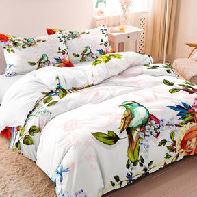 Linge de Lit Floral et Oiseau - Élégance et Confort Exceptionnels