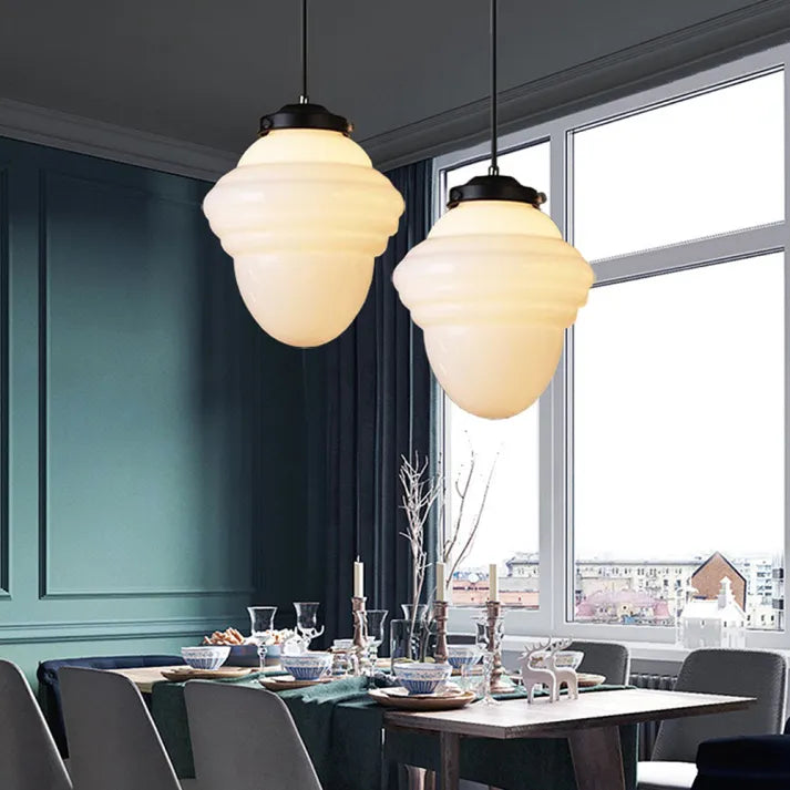 Lampe Pendante Géométrique Vintage - Éclairage Chaud et Design Élégant