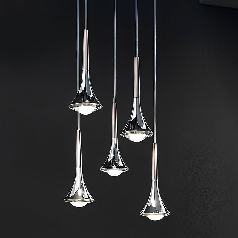 Pendentif LED en Goutte d'Eau - Éclairage Économe et Élégant pour Escaliers