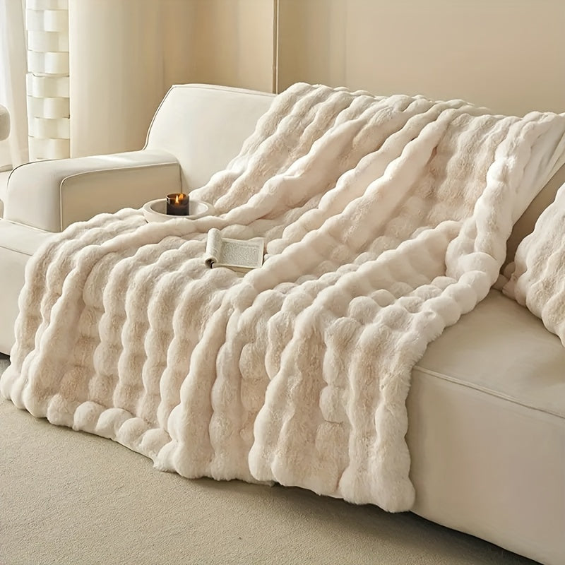 Couverture en Fausse Fourrure Douce - Luxe et Confort pour Toutes les Saisons