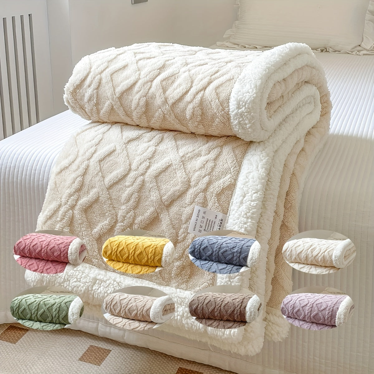 Couverture en Fleece Réversible - Douceur et Chaleur pour Toutes les Saisons