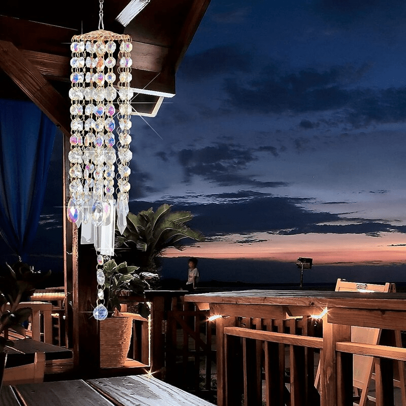 Carillon en Cristal pour Jardin - Design Élégant et Mélodies Apaisantes