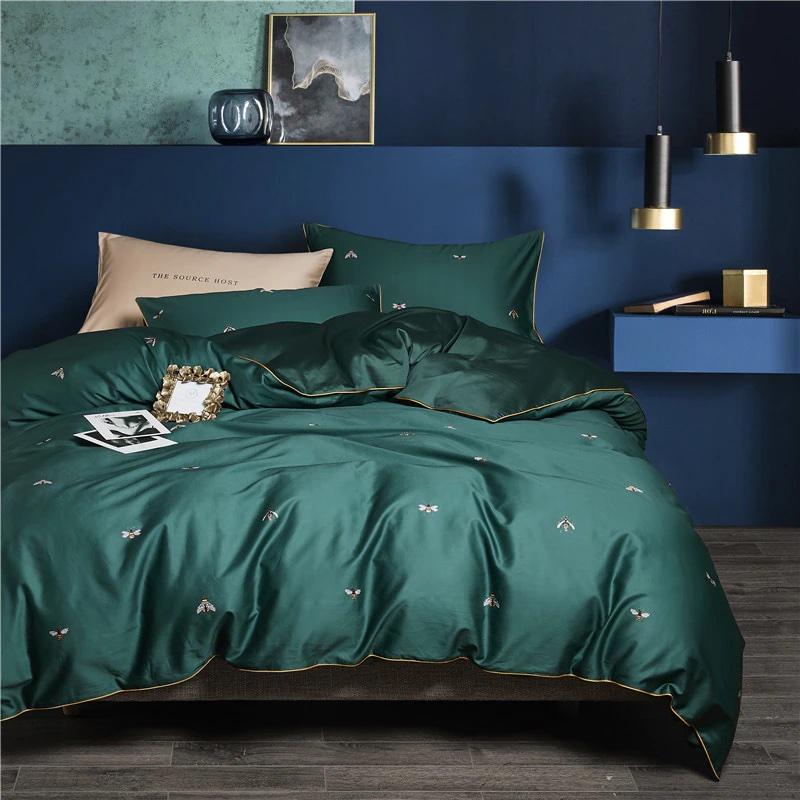 Ensemble de Couette en Coton Égyptien - Design Vert Énergisant et Confort Luxueux