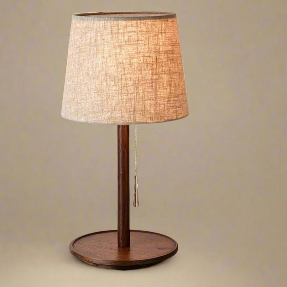 Lampe de Bureau en Bois de Noyer - Éclairage Cosy et Apaisant pour Intérieur