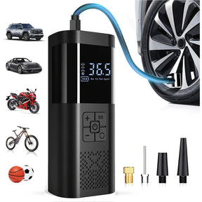Compresseur d'air Portable 150 PSI - Écran LCD et Lumière LED Intégrée