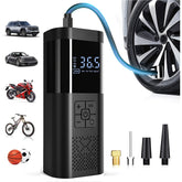 Compresseur d'air Portable 150 PSI - Écran LCD et Lumière LED Intégrée