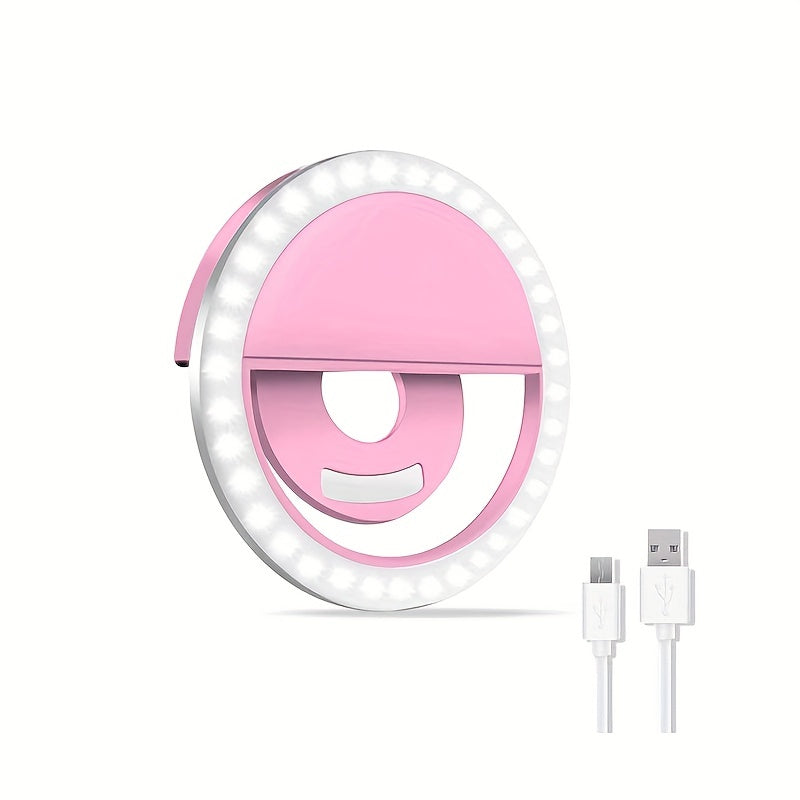 Lampe Anneau LED pour Selfie - Éclairage Doux et Rechargeable