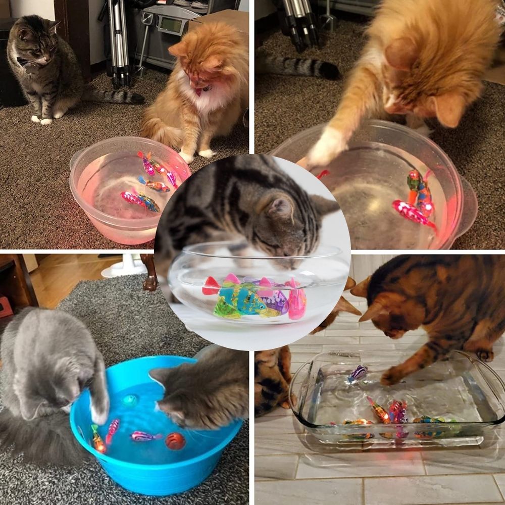 Jouets Interactifs pour Chats - Mouvement de Nage et Lumières Fascinantes