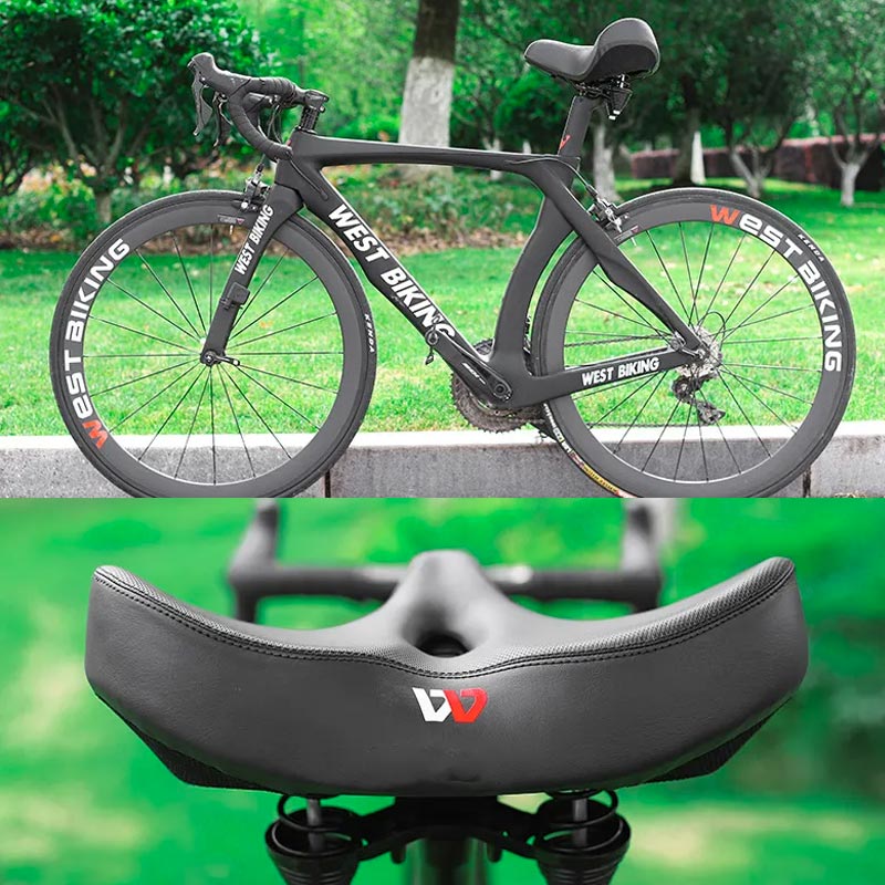 Selle de Vélo Large Confortable - Design Ergonomique et Résistant à l'Eau