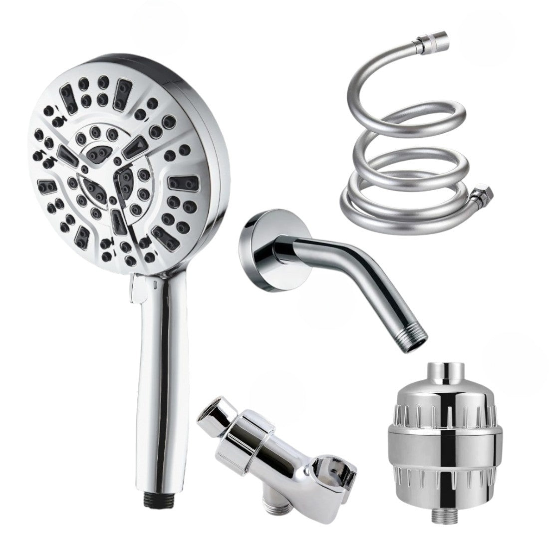 Douchette Multifonction avec Filtration - 10 Réglages de Pulvérisation Ajustables