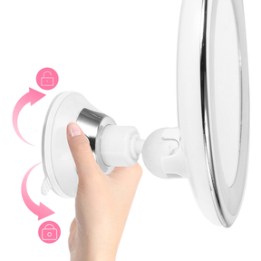 Miroir de Maquillage LED Agrandissement 10x - Rotation 360° et Éclairage Naturel