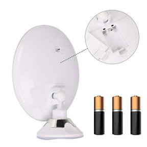 Miroir de Maquillage LED Agrandissement 10x - Rotation 360° et Éclairage Naturel