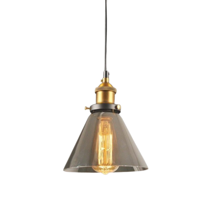 Lampe Suspendue Industrielle en Verre - Design Élégant et Minimaliste