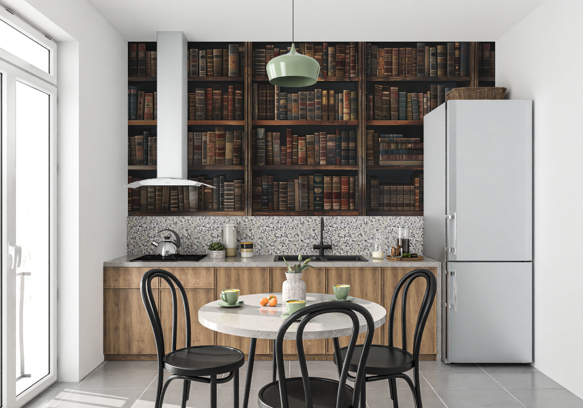 Library Trompe L'Oeil Wallpaper