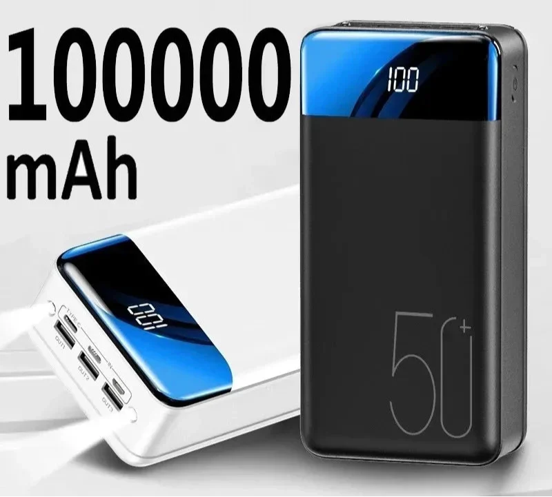 Batterie Externe 100 000mAh - Charge Super Rapide et Portable