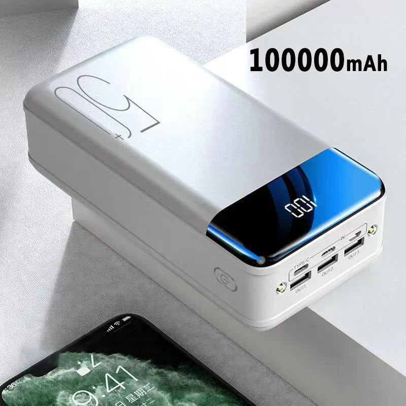 Batterie Externe 100 000mAh - Charge Super Rapide et Portable