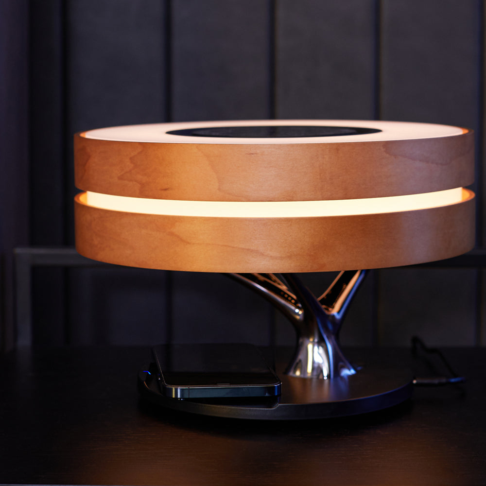 Lampe de Bureau Multifonctionnelle - Éclairage, Musique et Charge Sans Fil