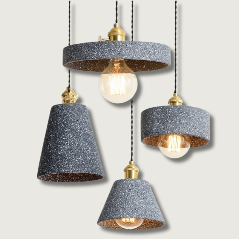Lampe Suspendue en Béton Design - Élégance Industrielle et Cordon Réglable