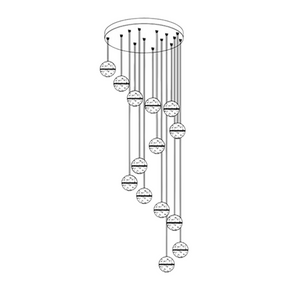 Luminaire Suspendu en Cristal - Éclairage Élégant et Réglable