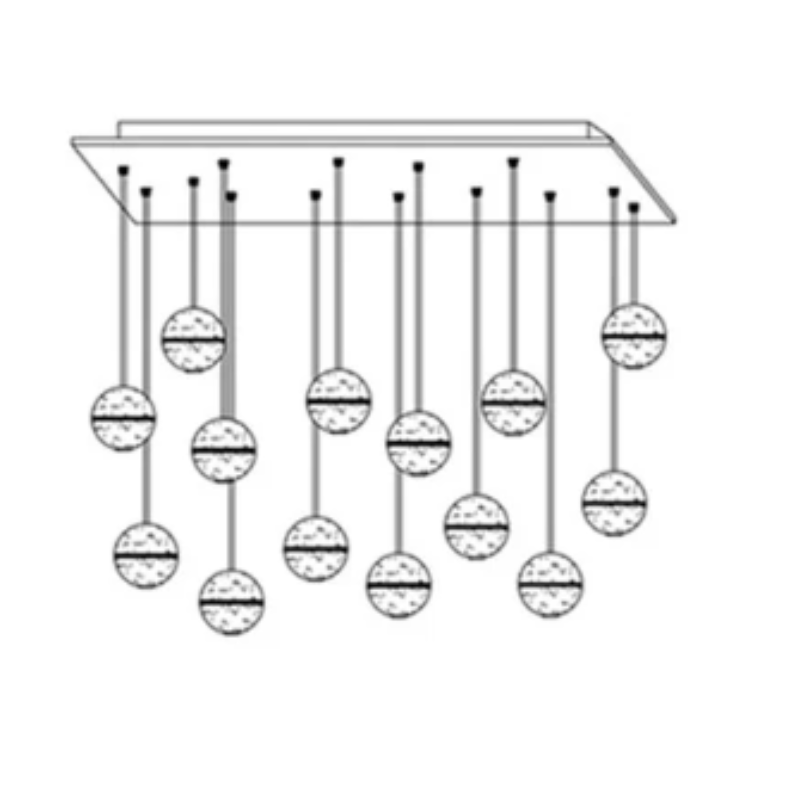 Luminaire Suspendu en Cristal - Éclairage Élégant et Réglable