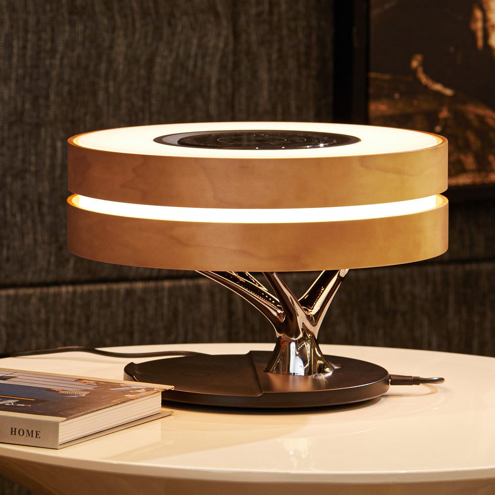 Lampe de Bureau Multifonctionnelle - Éclairage, Musique et Charge Sans Fil