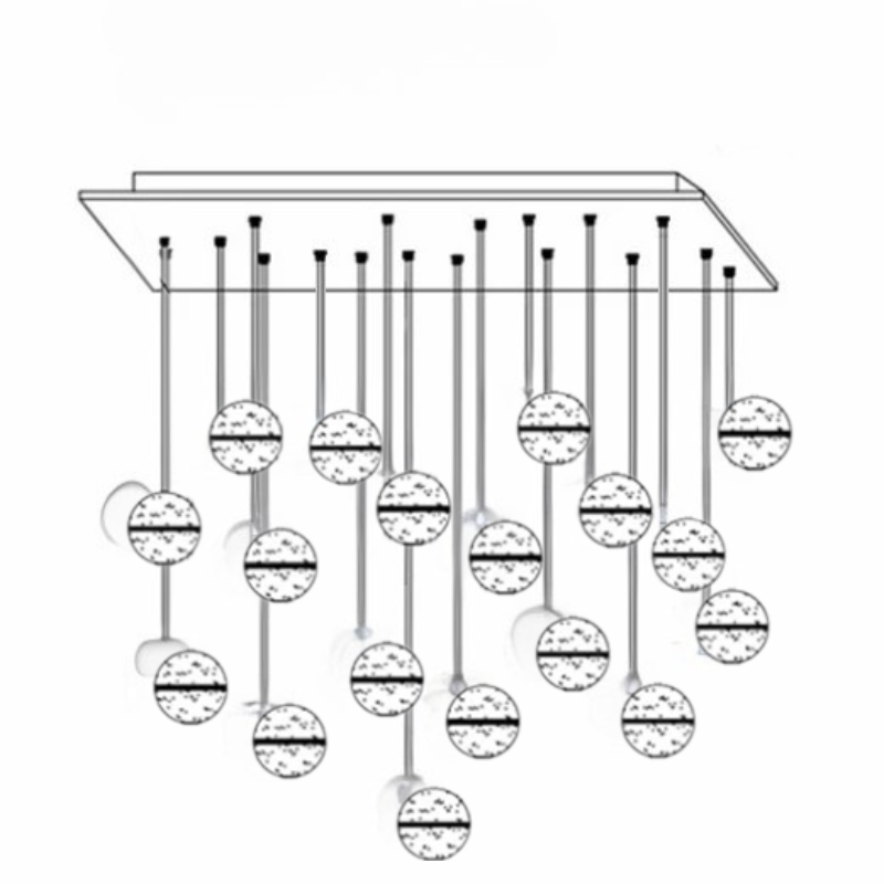 Luminaire Suspendu en Cristal - Éclairage Élégant et Réglable