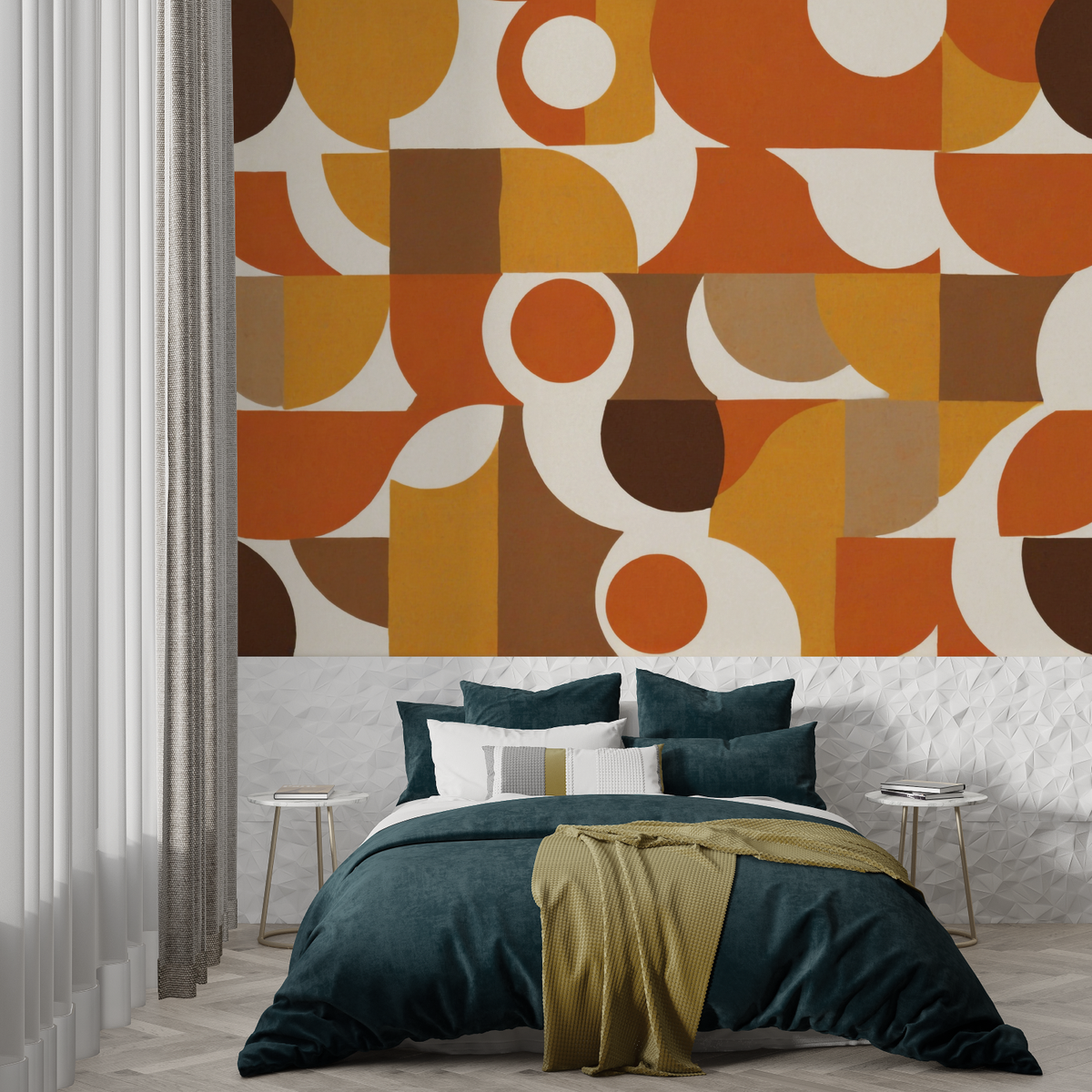Papier Peint Orange Année 70