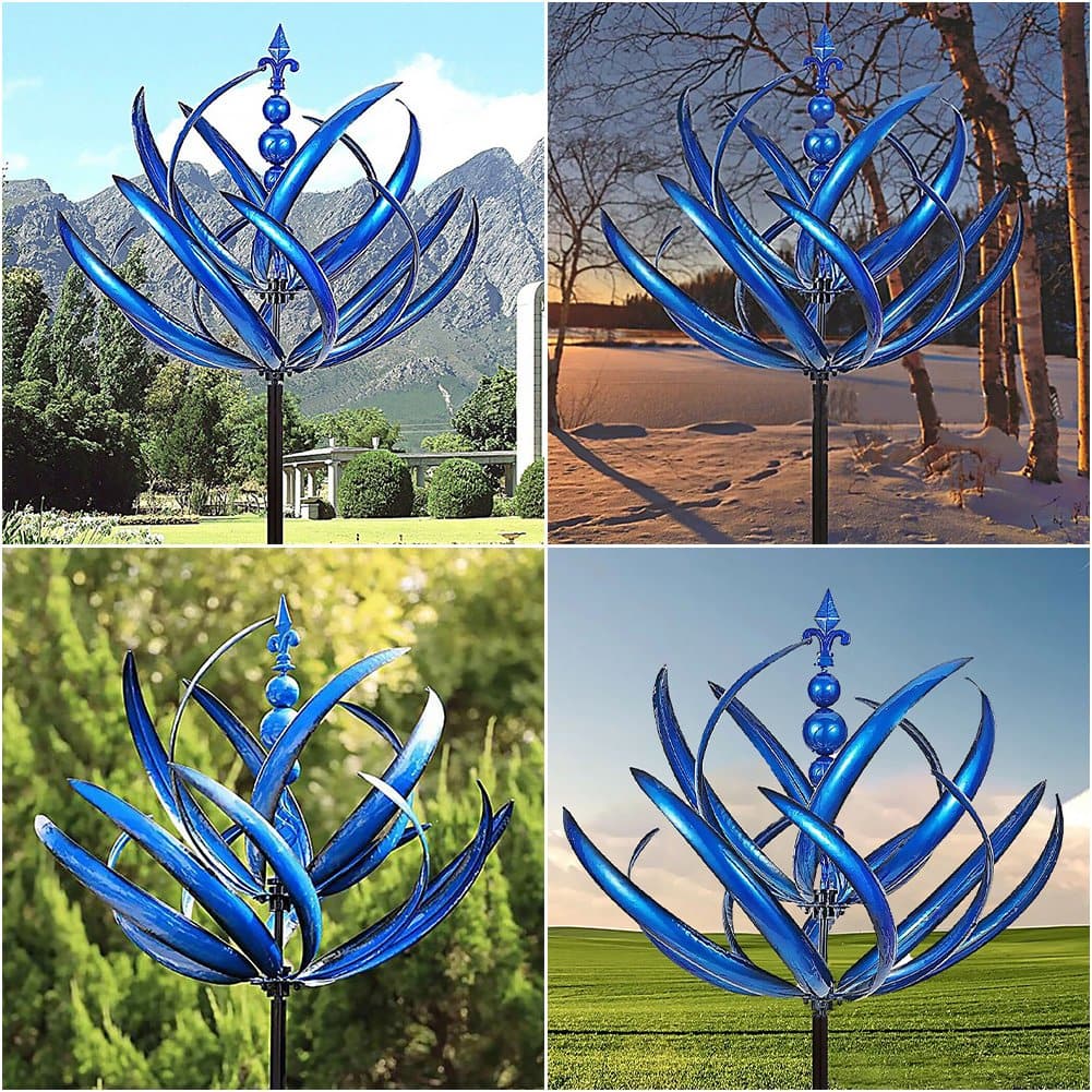 Moulin à Vent Décoratif pour Jardin - Design Élégant et Résistant aux Intempéries