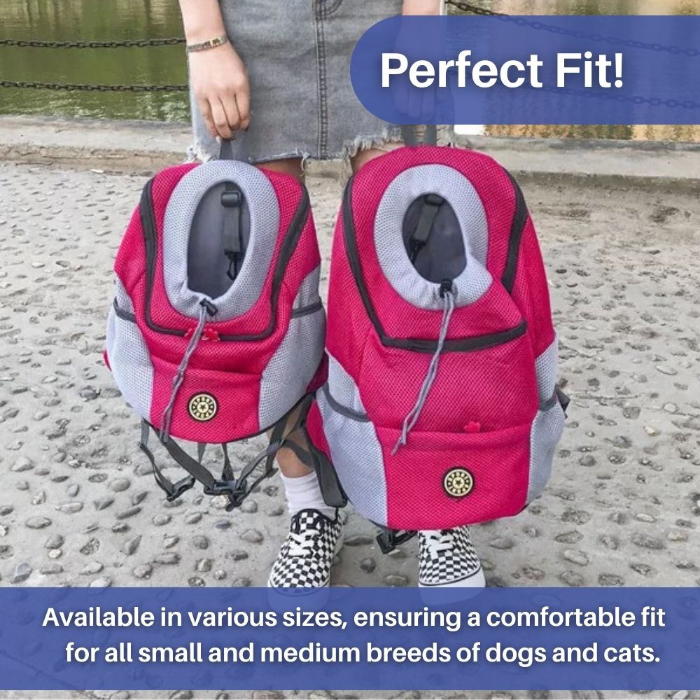 Sac à Dos pour Chien Ajustable - Maille Respirante et Rangement Pratique