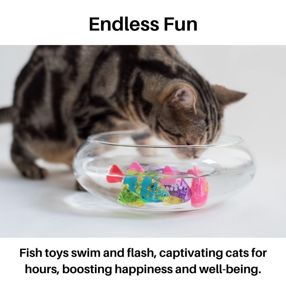 Jouets Interactifs pour Chats - Mouvement de Nage et Lumières Fascinantes