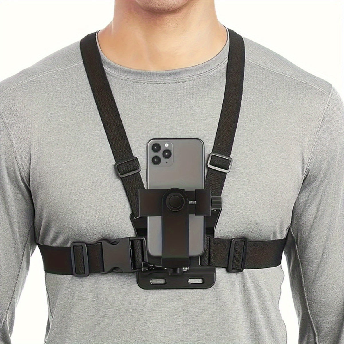 Ceinture de Poitrine Ajustable pour Smartphone - Tournage Mains Libres et Confort Optimal