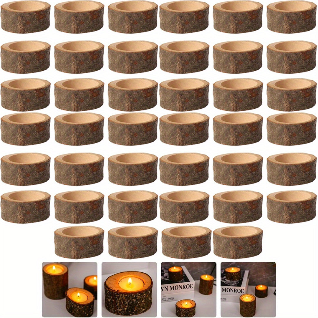 Porte-Teintes en Bois Naturel - Ambiance Chaleureuse pour Événements