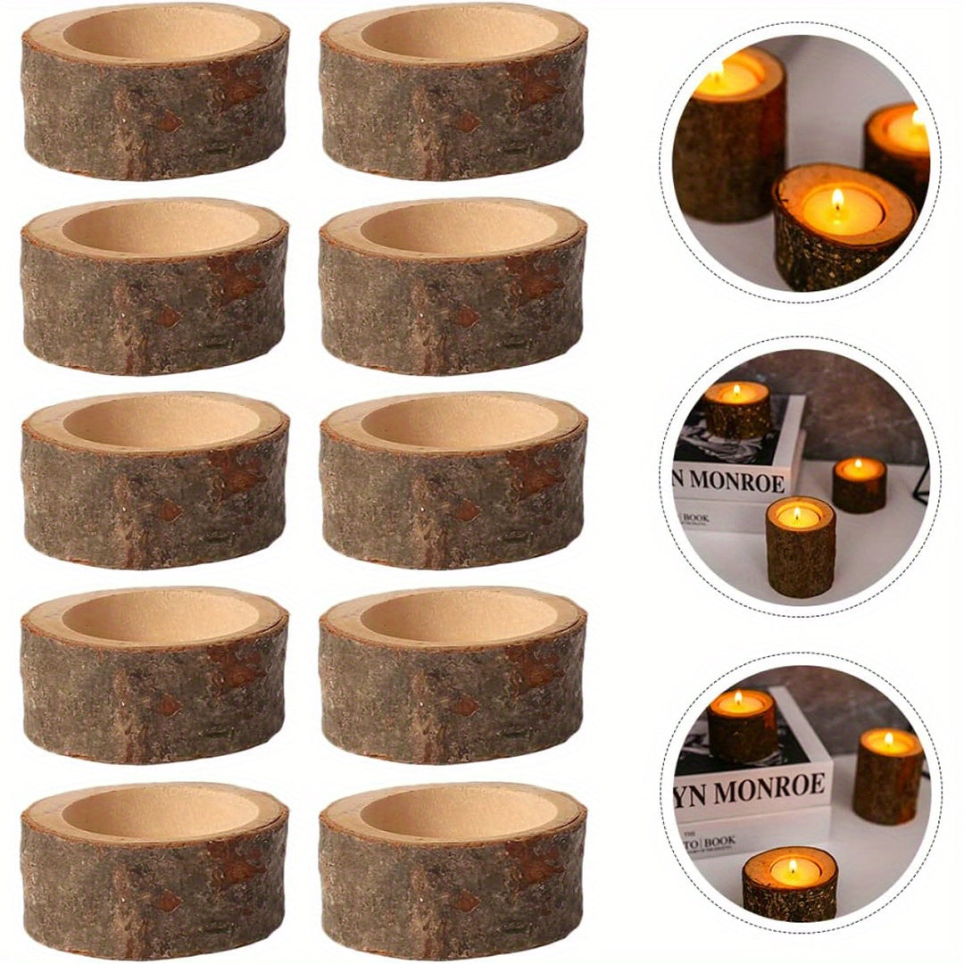 Porte-Teintes en Bois Naturel - Ambiance Chaleureuse pour Événements