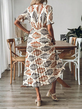 Robe Maxi Boho Femme - Décolleté en V Flatteur et Confort Optimal