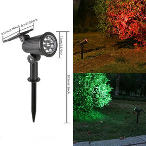 Projecteur Solaire de Jardin - 9 Couleurs LED pour Éclairage Extérieur