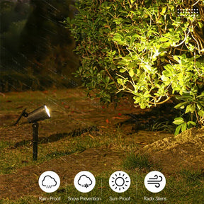 Projecteur Solaire de Jardin - 9 Couleurs LED pour Éclairage Extérieur